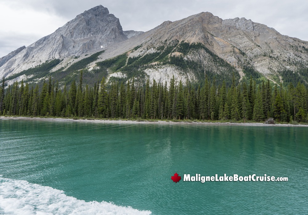 Leah Peak and Ridgeline at Maligne Lake