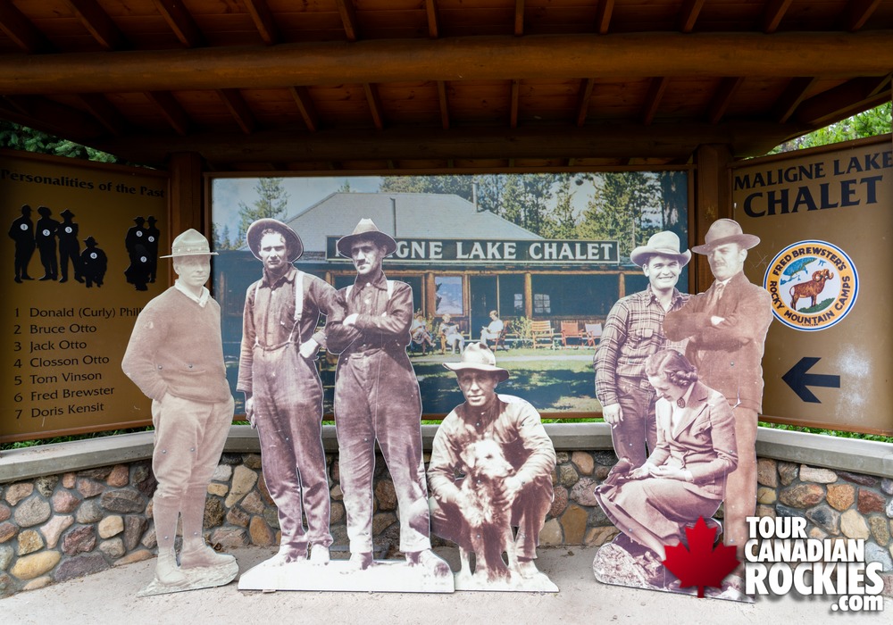 Donald Curly Phillips - Bruce Otto - Jack Otto - Closson Otto - Tom Vinson - Fred Brewster - Doris Kensit - Maligne Lake Chalet