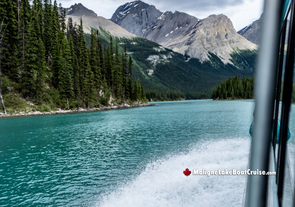 Maligne open Back Boat Deck During the Cruise